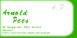 arnold pecs business card